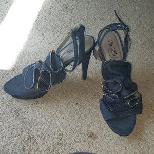 Women Blue Jean Heels
